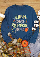Autumn Leaves & Pumpkin Please T-Shirt