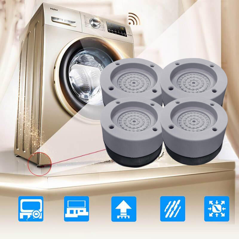 

4Pcs Universal Noise-Reducing Washing Machine Feet, Gray, 483923