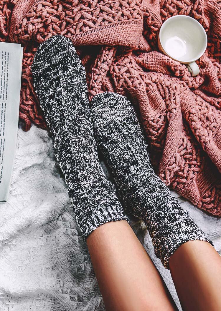 

Women's Thick Comfortable Warm Winter Kintted Socks, Coffee, 483218