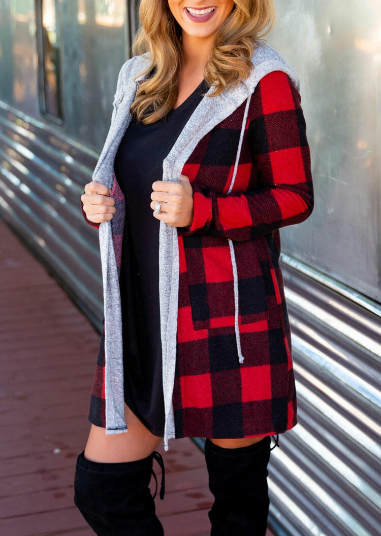 buffalo plaid cardigan womens