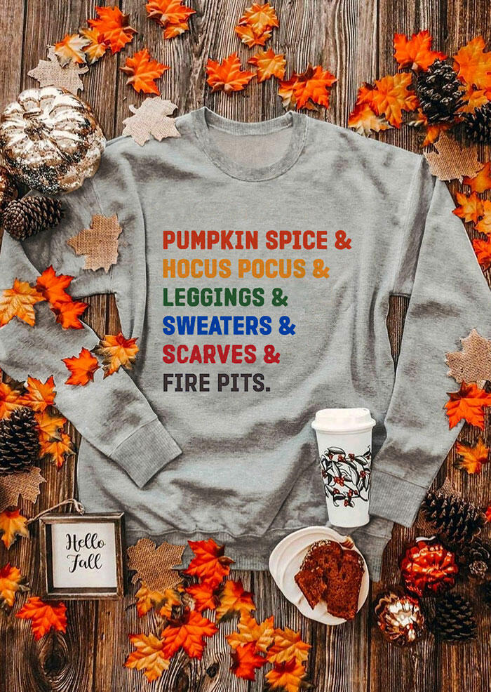 

Pumpkin Spice Hocus Pocus Long Sleeve Sweatshirt - Gray, 484682