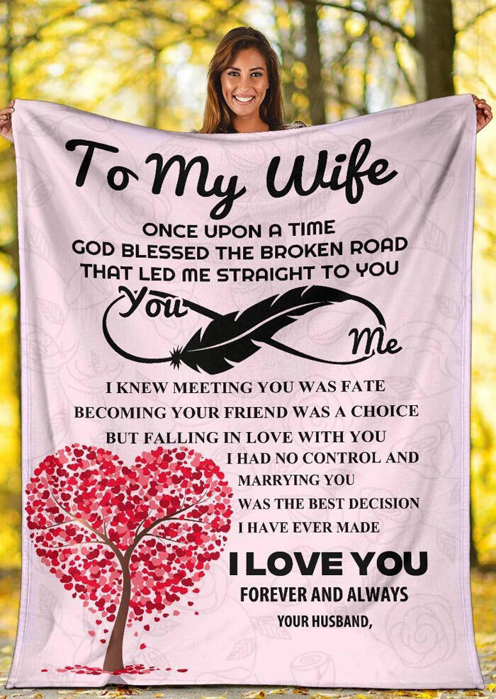 

A Letter To My Wife Velvet Warm Blanket, Light purple, 484895