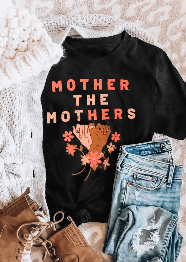 

Mother The Mothers Floral T-Shirt Tee - Black, 485093