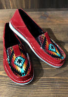 Aztec Geometric Slip On Canvas Sneakers