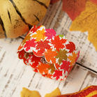 Thanksgiving Pumpkin Maple Leaf Button PU Leather Bracelet