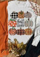 Thanksgiving Fall Plaid Leopard Polka Dot Pumpkin Sweatshirt