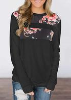 Floral O-Neck Long Sleeve Blouse