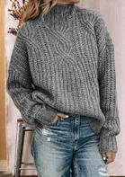 Knitted Turtleneck Long Sleeve Sweater
