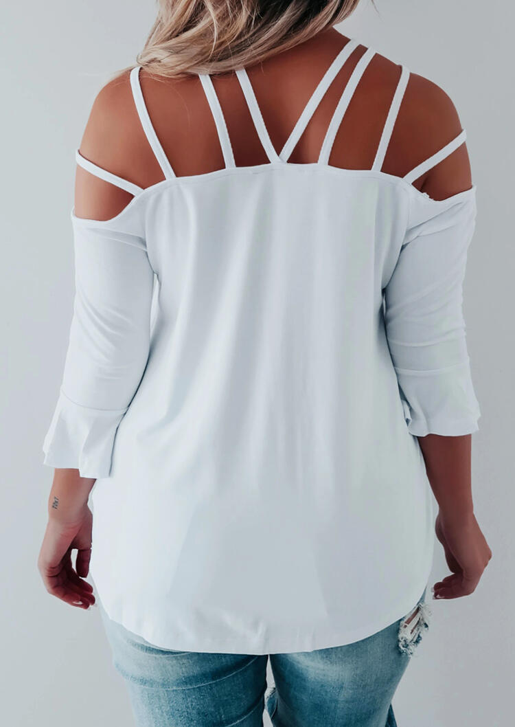 cold shoulder white top