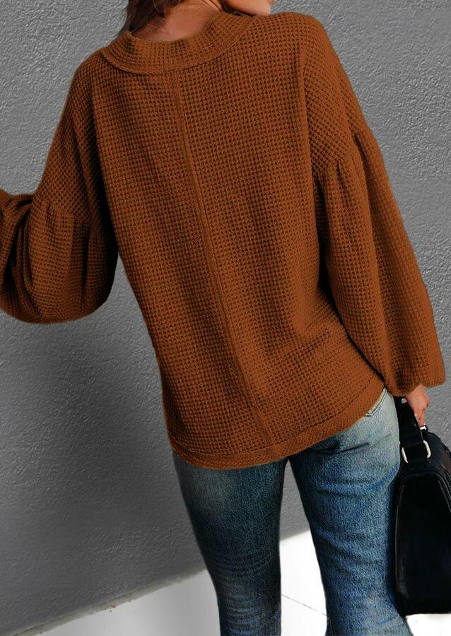 guipure lace lantern sleeve sweater