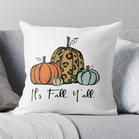 Thanksgiving It's Fall Y'all Leopard Pumpkin Pillowcase