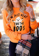 Halloween I'm Just Here For The Boos Ghost Sweatshirt