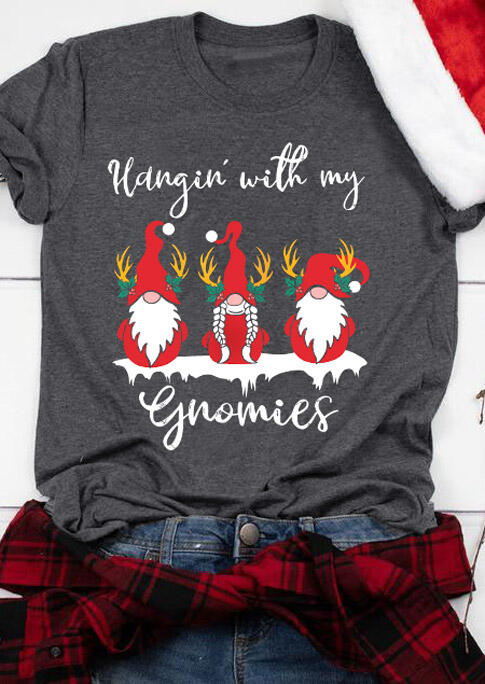 

Hangin' with My Gnomies T-Shirt Tee - Gray, 486499