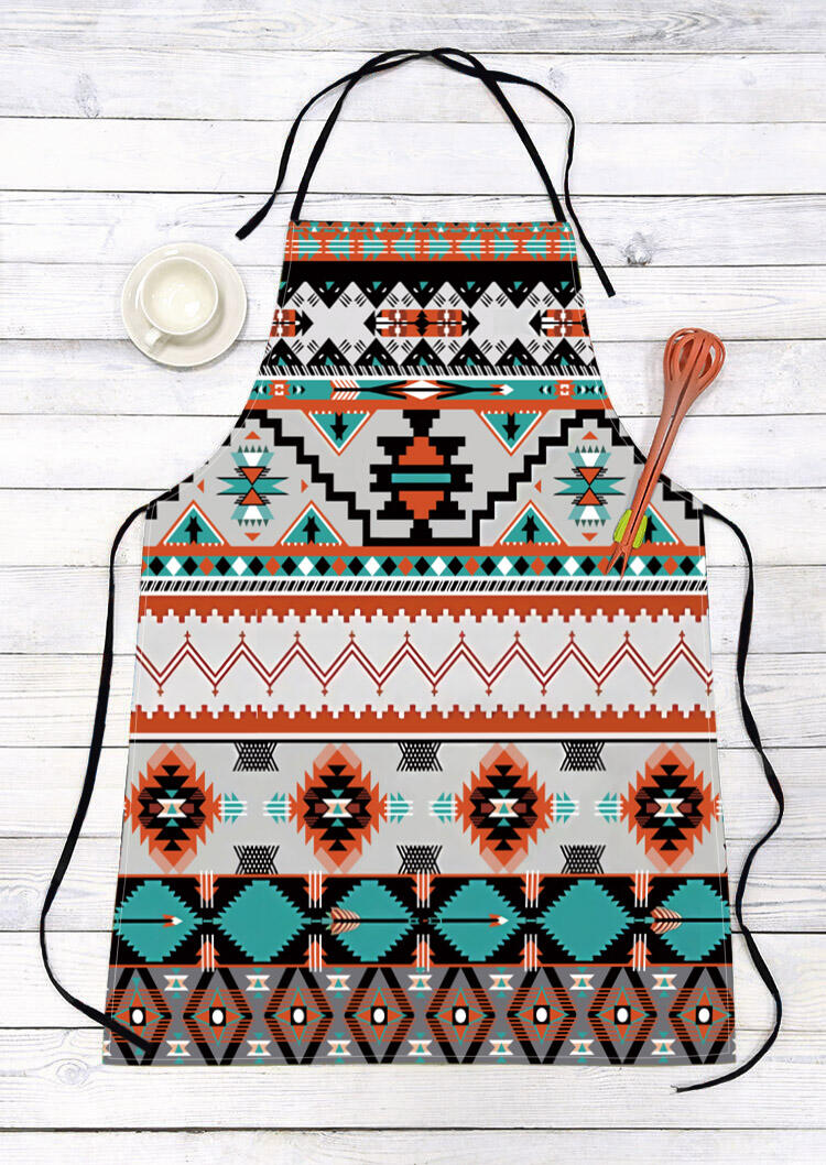 

Aztec Geometric Western Kitchen Tie Apron, Multicolor, 486528