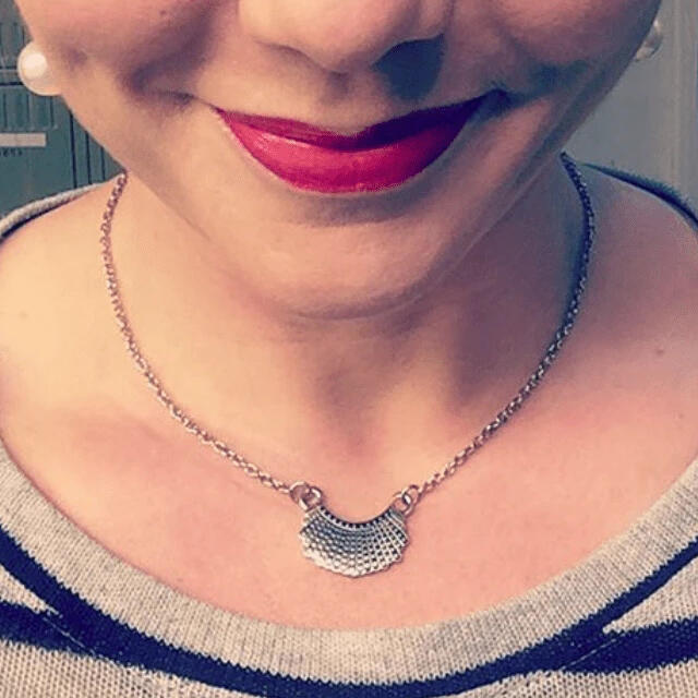 

Asymmetric Pendant Dissent Collar Alloy Necklace, Silver, 486588