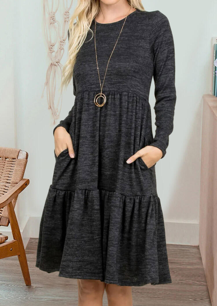 dark grey long dress