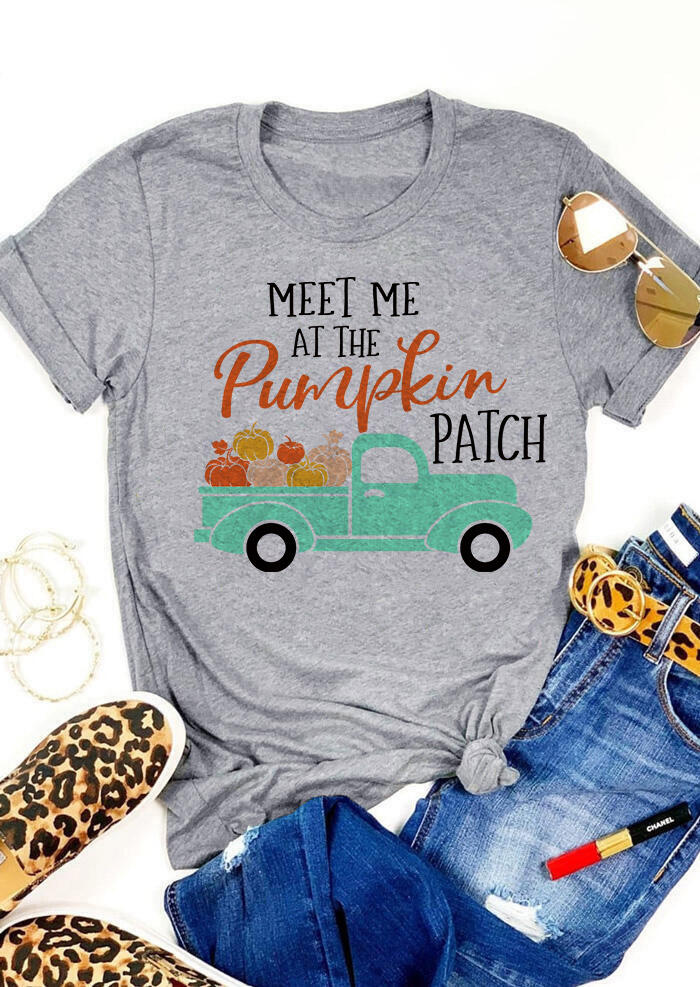 

Pumpkin Patch Truck T-Shirt Tee - Light Grey, 487053