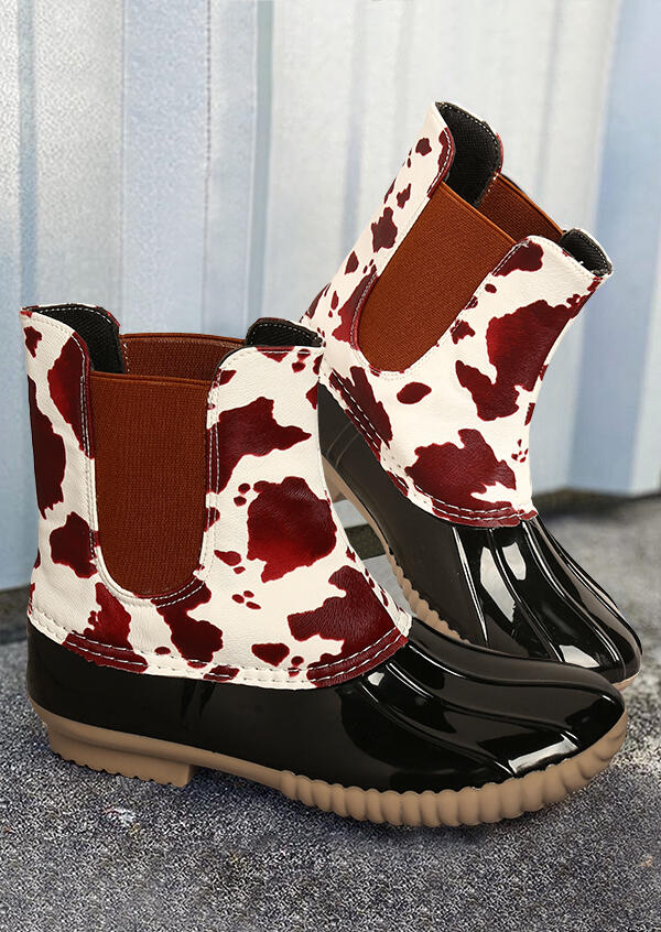 cow print boots