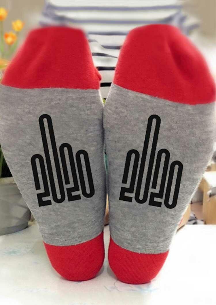 

Number Graphic 2020 Warm Socks, White, 487634