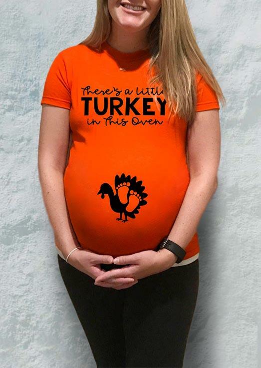 

Maternity Little Turkey In The Oven T-Shirt Tee - Orange, 486769