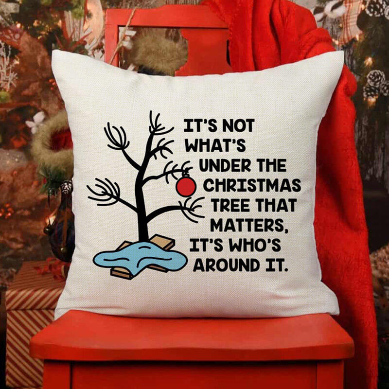 

Christmas Tree Letter Pillowcase without Pillow, Beige, 487760