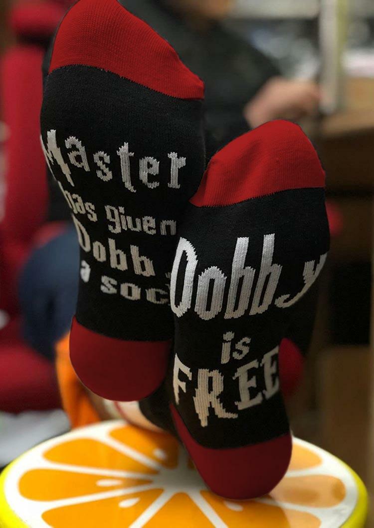 

Master Has Given Dobby A Sock Dobby Is Free Socks - Red, 488180