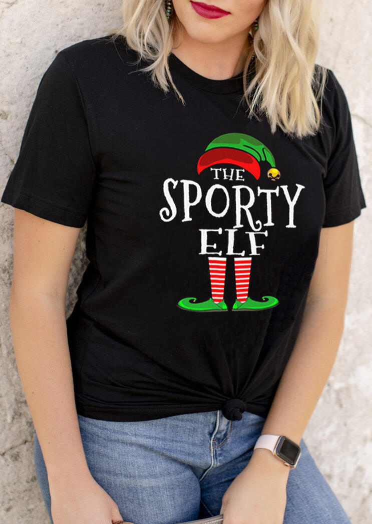 

The Sporty Elf O-Neck T-Shirt Tee - Black, 488455