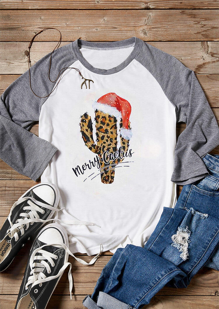 

Hat Leopard Cactus T-Shirt Tee - White, 488602