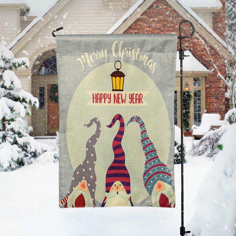 

Merry Christmas Cute Gnomies Garden Yard Decorative Flag, Pattern3, 488905
