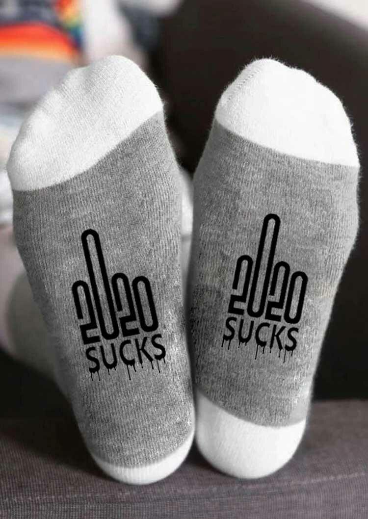 

Number Graphic 2020 Sucks Warm Socks, Black;red;white;gray, 487631