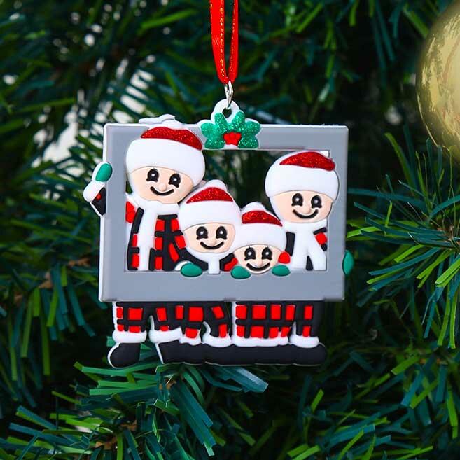 

Christmas Buffalo Plaid Cute Family Hanging Pendant Ornament, Pattern3, 489189
