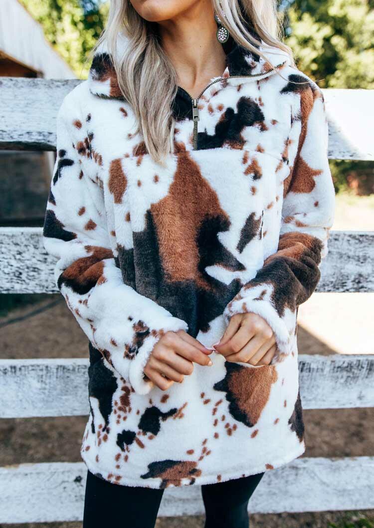 cow print sweatshirt