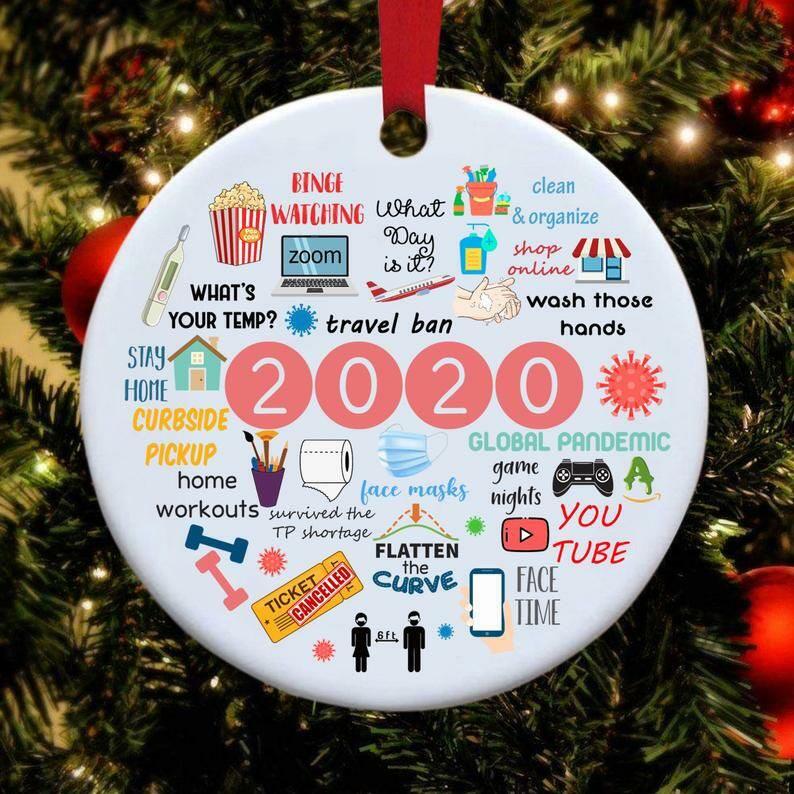 

2020 Annual Events Christmas Hanging Ornament, White, 489378