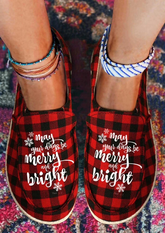 

Christmas May Your Days Be Merry And Bright Sneakers - Red, 489493