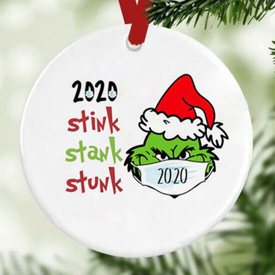 2020 Stink Stank Stunk Grinch Hand Christmas Ornament ...