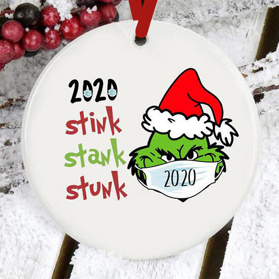 MASALING Grinch Hand Christmas Decorations,2020 Stink Stank Stunk Grinch Christmas Ornaments Hanging Pendant Personalize Christmas Tree Decorations Xmas Creative Gift for Home Decor