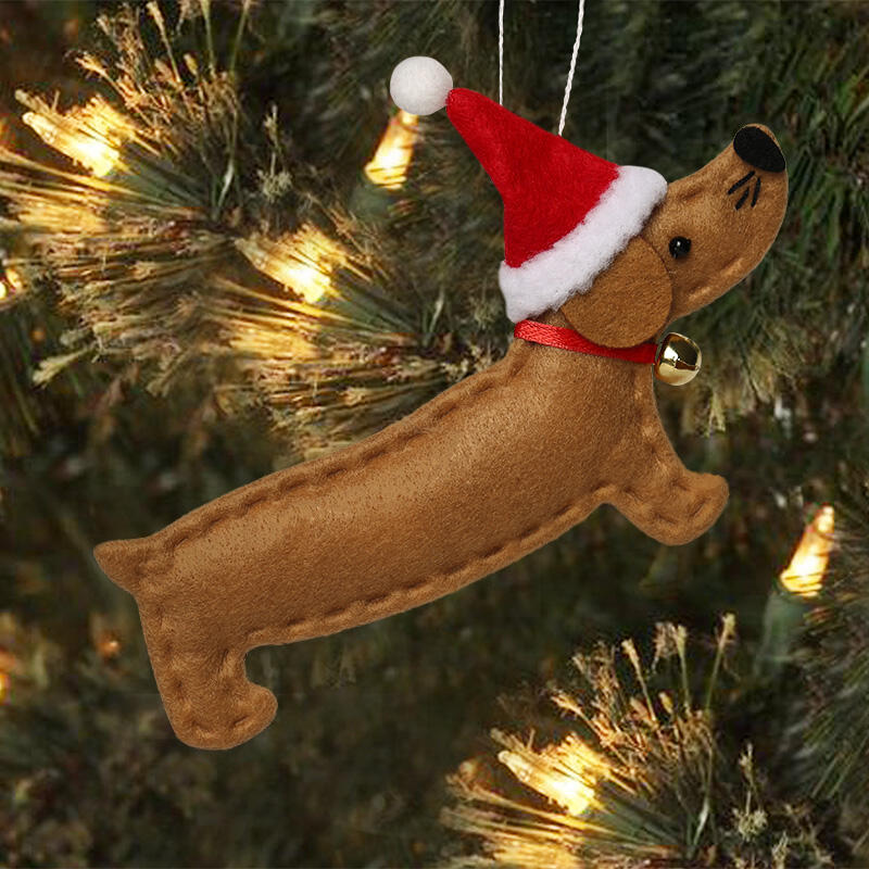 

Christmas Hat Dachshund Hanging Ornament, Light brown, 489933