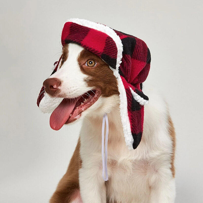 

Christmas Buffalo Plaid Pet Trapper Hat, 489945