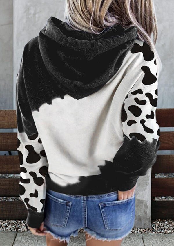 Mooooody Cow Kangaroo Pocket Drawstring Hoodie