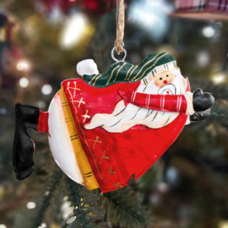 

Creative Alloy Christmas Santa Hanging Ornament, Red, 489795