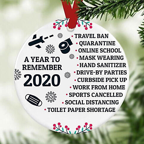 

A Year To Remember Christmas Tree Hanging Ornament - White, 490178