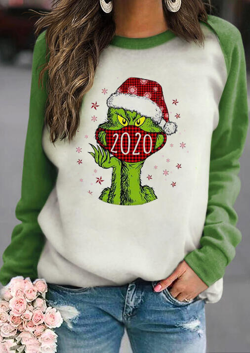 

Christmas Snowflake 2020 Grinch Pullover Sweatshirt - Green, 490393