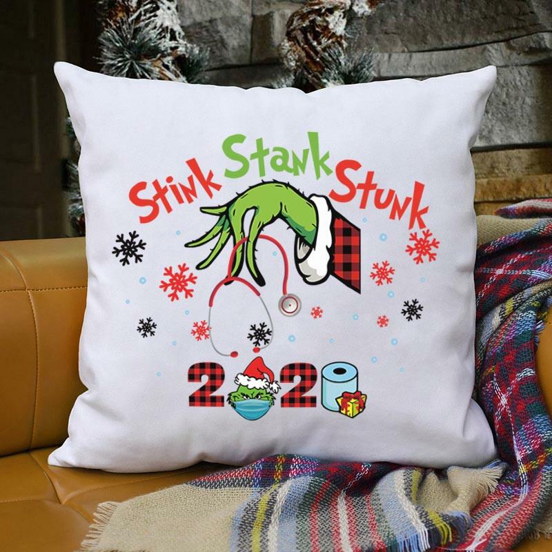 

Christmas 2020 Stink Stank Stunk Grinch Hand Pillowcase without Pillow, White, 490544