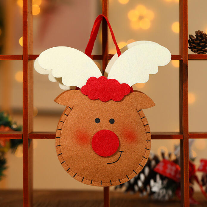 

Christmas Santa Claus Reindeer Snowman Candy Gift Bag, Pattern2, 490593