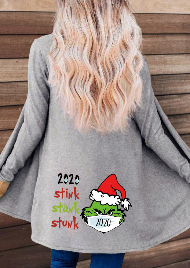 

Christmas 2020 Stink Stank Stunk Grinch Cardigan - Gray, 490660