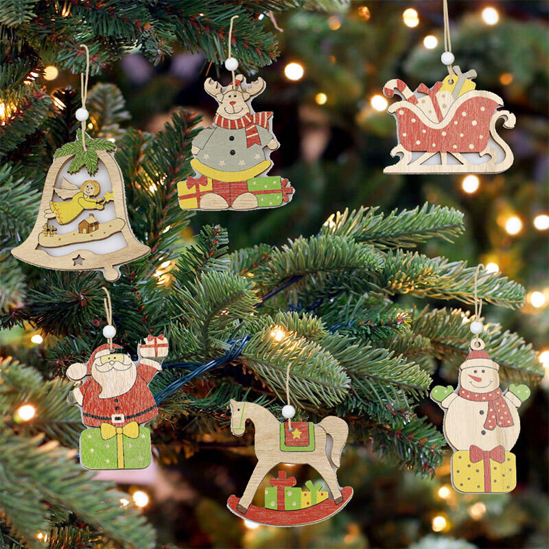 

DIY Hollow Out Wooden Christmas Tree Hanging Ornament, Pattern2, 490671
