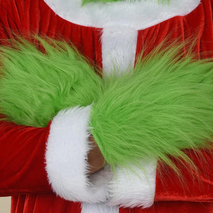 

Christmas Grinch Plush Cosplay Gloves, Green, 490940
