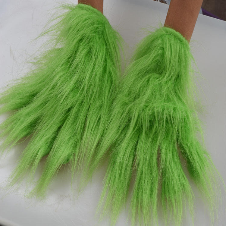 Christmas Grinch Plush Cosplay Gloves - Bellelily