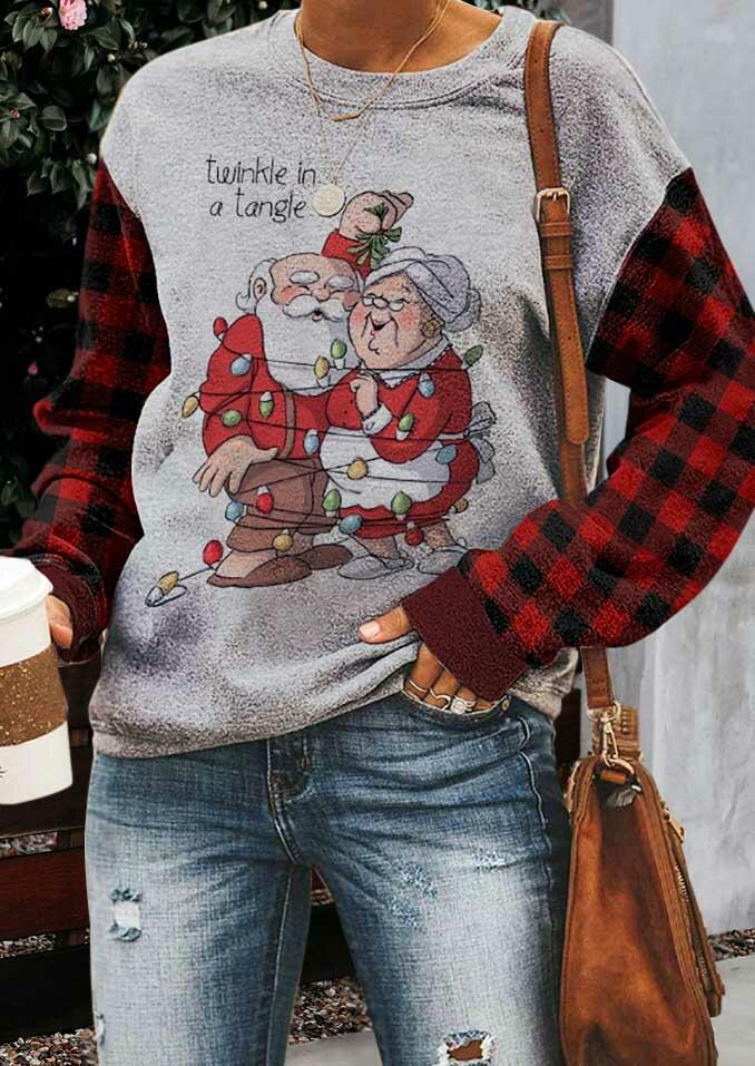 

Twinkle In A Tangle Cartoon Couple Plaid Sweatshirt, 488797