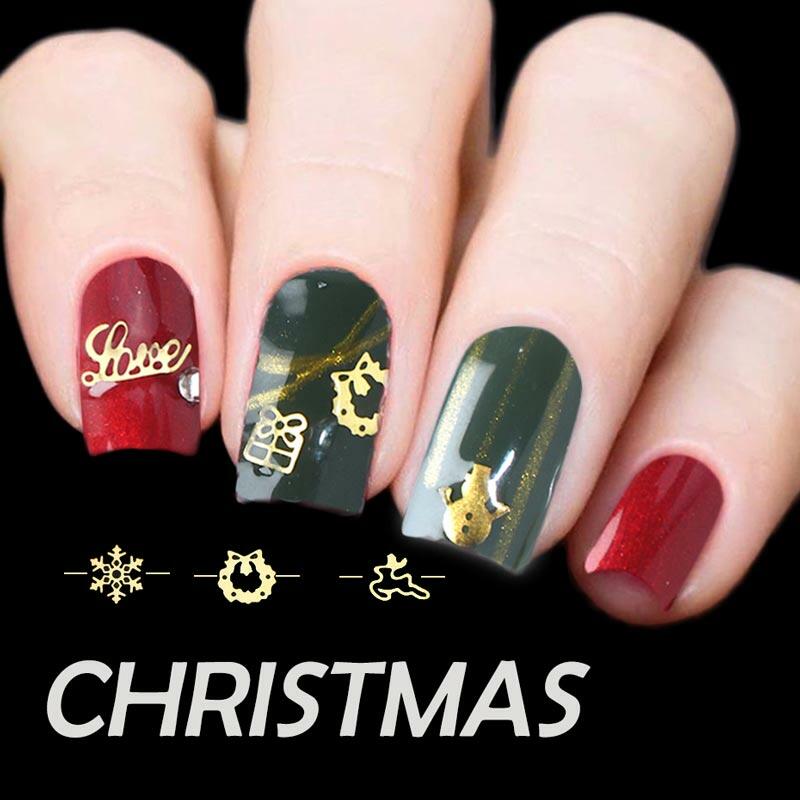 

Christmas Snowflake Snowmen Star Nail Art Stickers Decals, Pattern2, 491107